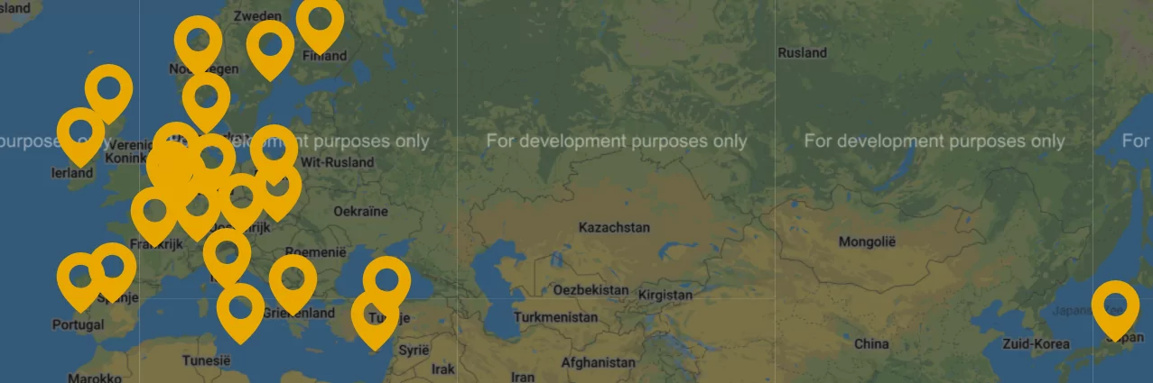 locaties van de EUPATI internationaal ENPs